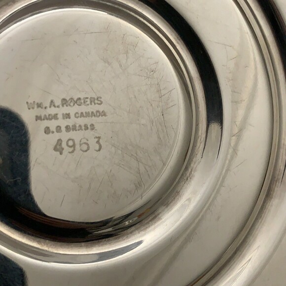 Wm. A. Rogers 4963 Tray Bowl Silver Plate 6 3/4" x 1 1/8" high - Picture 6 of 7